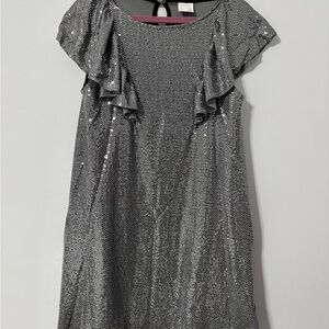 Zara Kids Silver Shimmer Party Dress Size 11/12